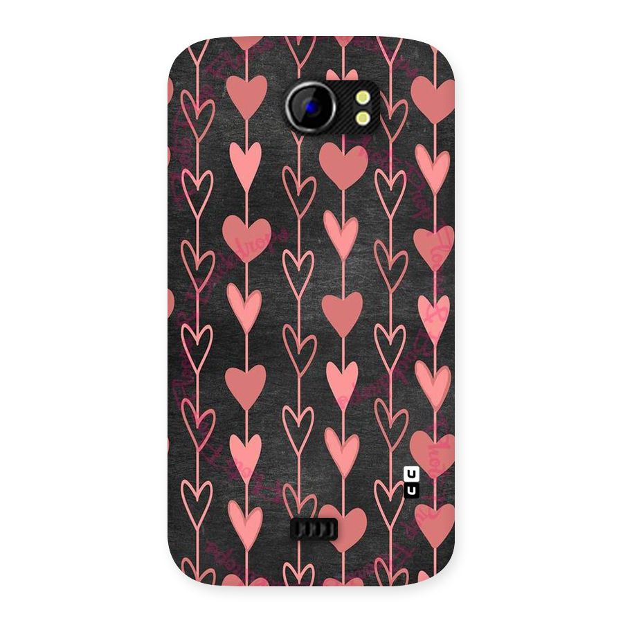 Chain Of Hearts Back Case for Micromax Canvas 2 A110