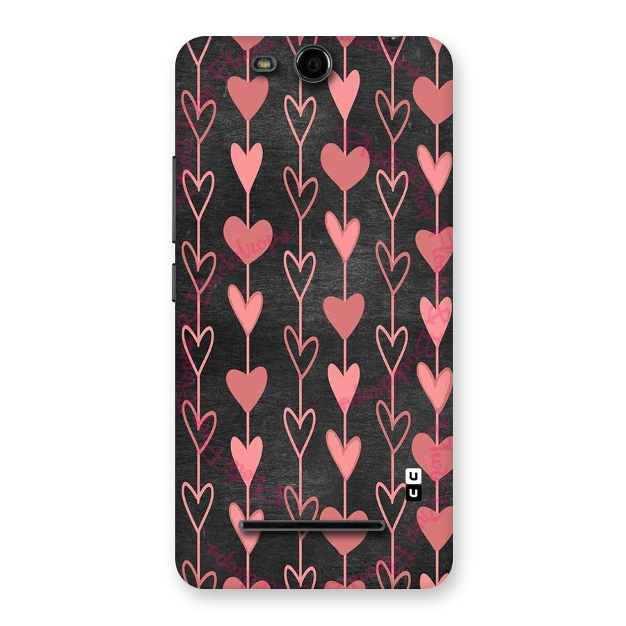 Chain Of Hearts Back Case for Micromax Canvas Juice 3 Q392