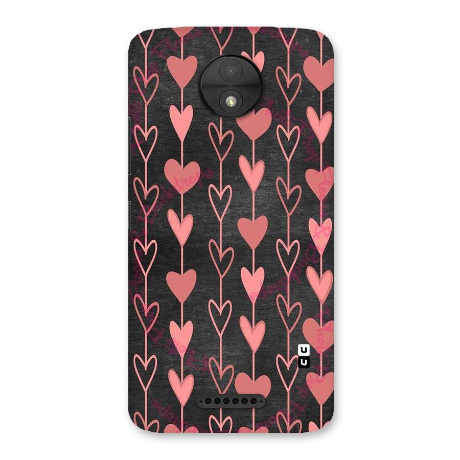 Chain Of Hearts Back Case for Moto C