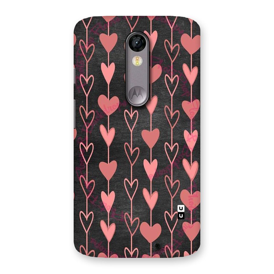 Chain Of Hearts Back Case for Moto X Force