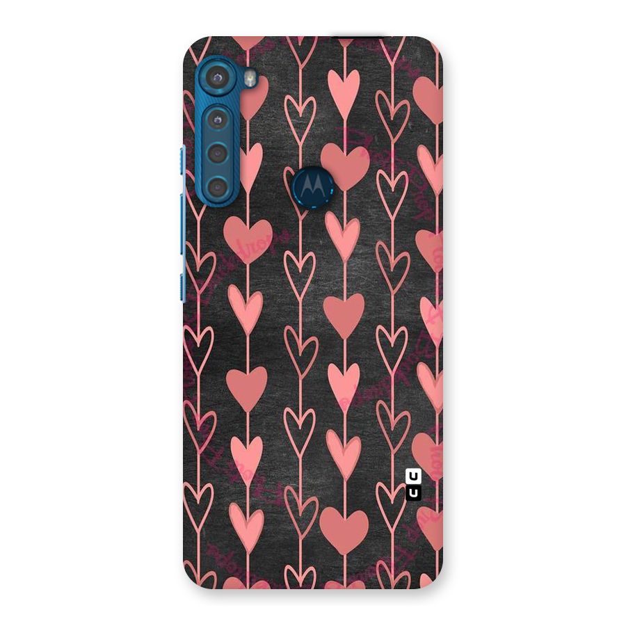 Chain Of Hearts Back Case for Motorola One Fusion Plus