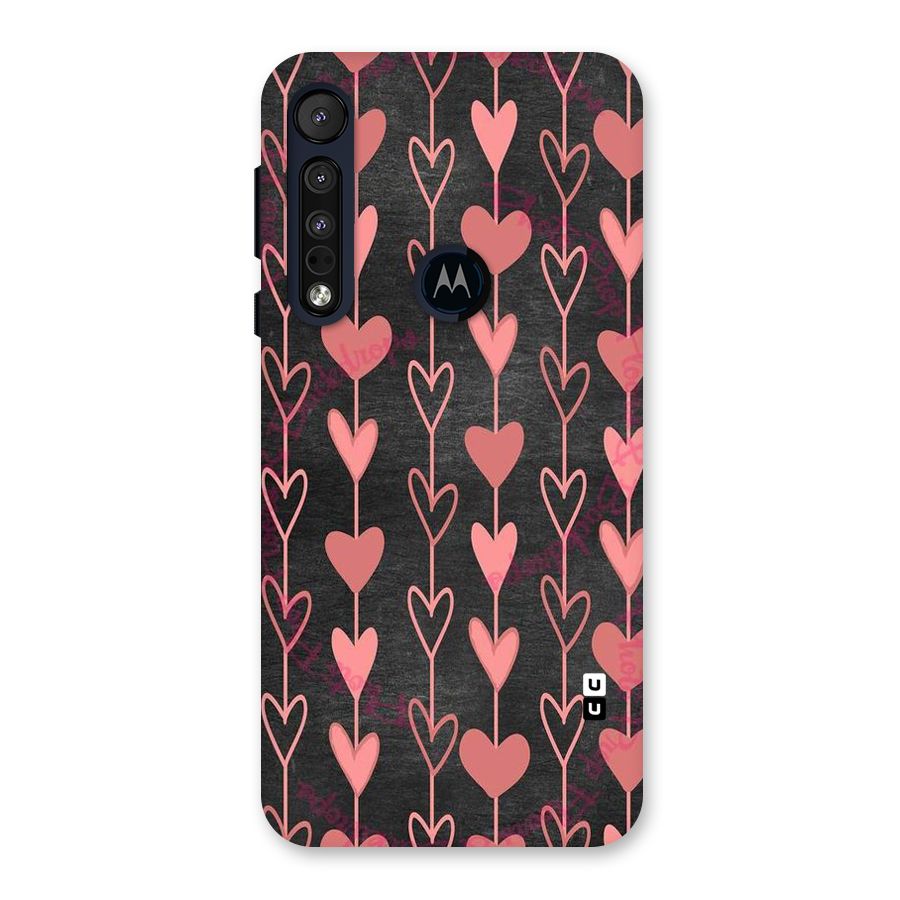 Chain Of Hearts Back Case for Motorola One Macro