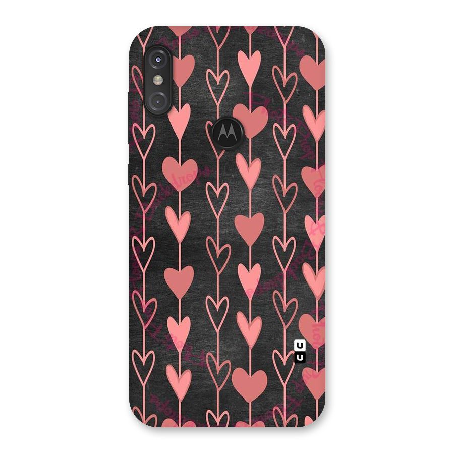 Chain Of Hearts Back Case for Motorola One Power