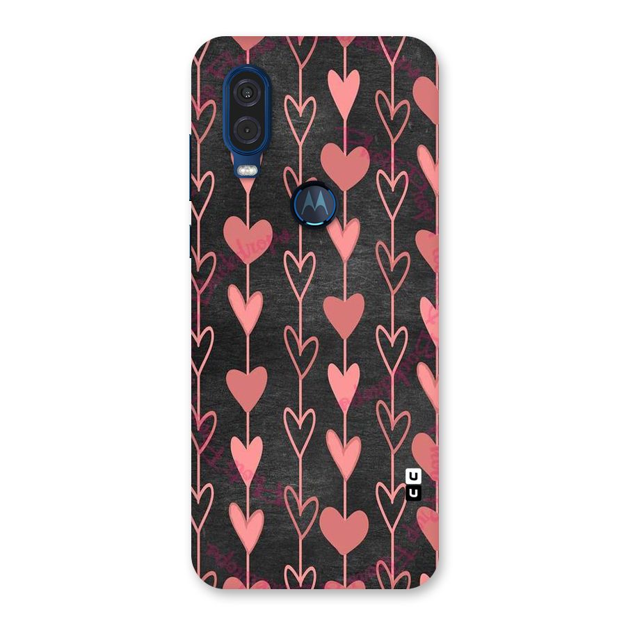Chain Of Hearts Back Case for Motorola One Vision