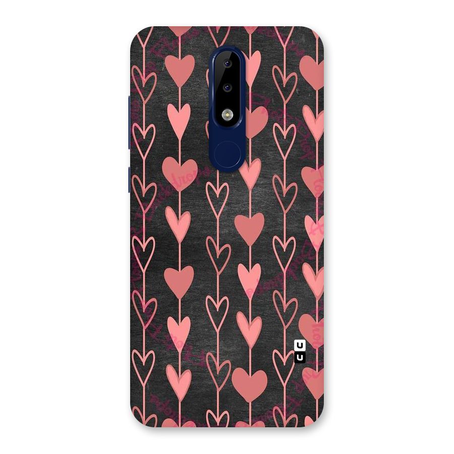 Chain Of Hearts Back Case for Nokia 5.1 Plus
