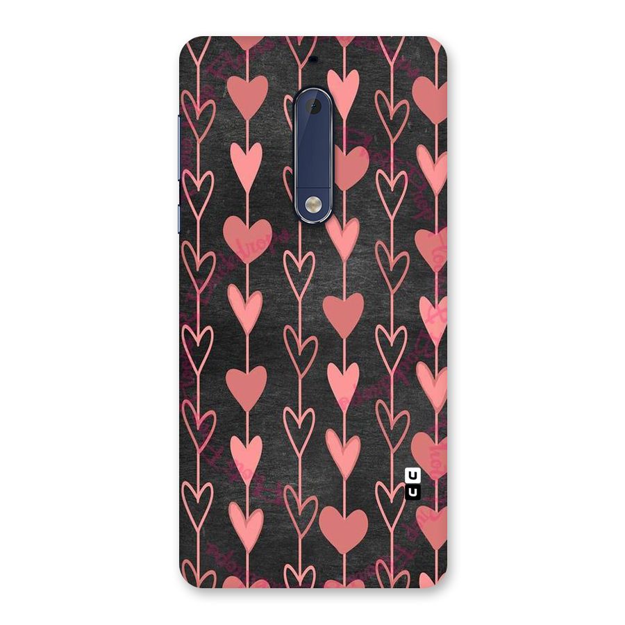 Chain Of Hearts Back Case for Nokia 5