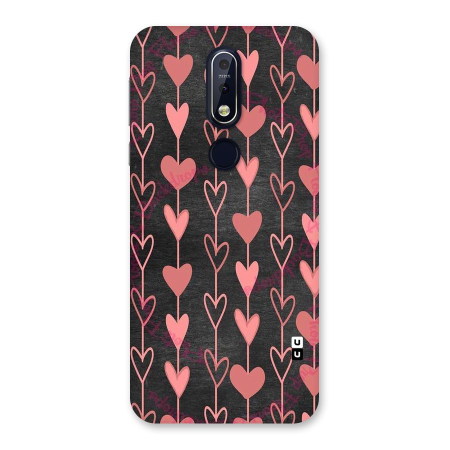 Chain Of Hearts Back Case for Nokia 7.1