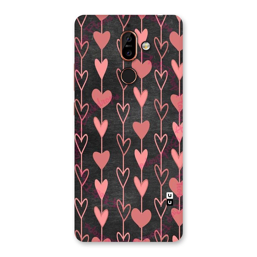 Chain Of Hearts Back Case for Nokia 7 Plus