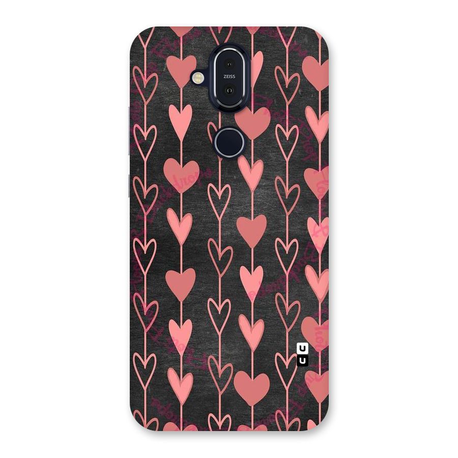 Chain Of Hearts Back Case for Nokia 8.1