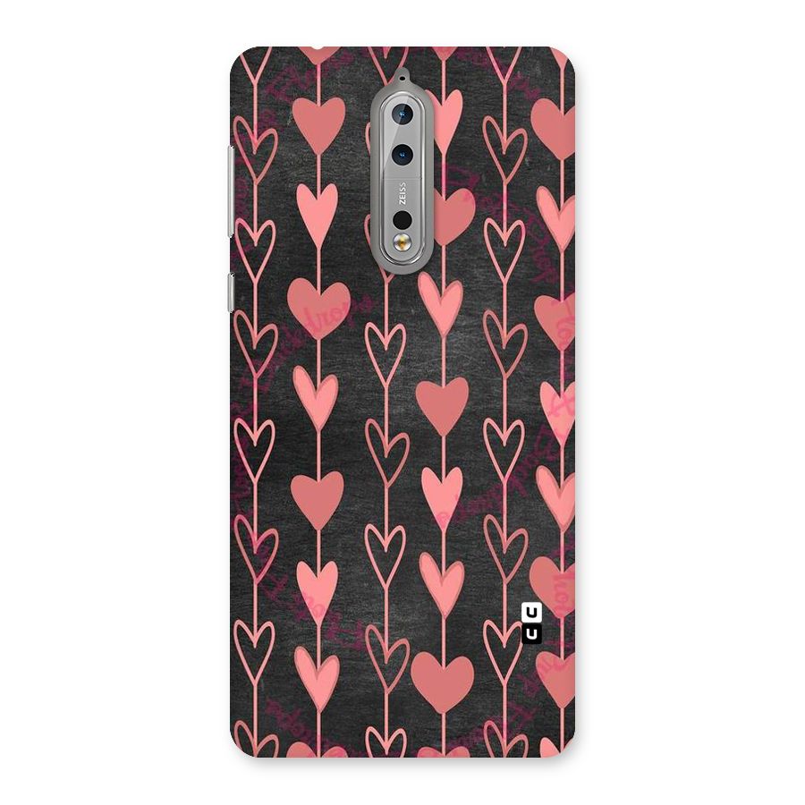 Chain Of Hearts Back Case for Nokia 8