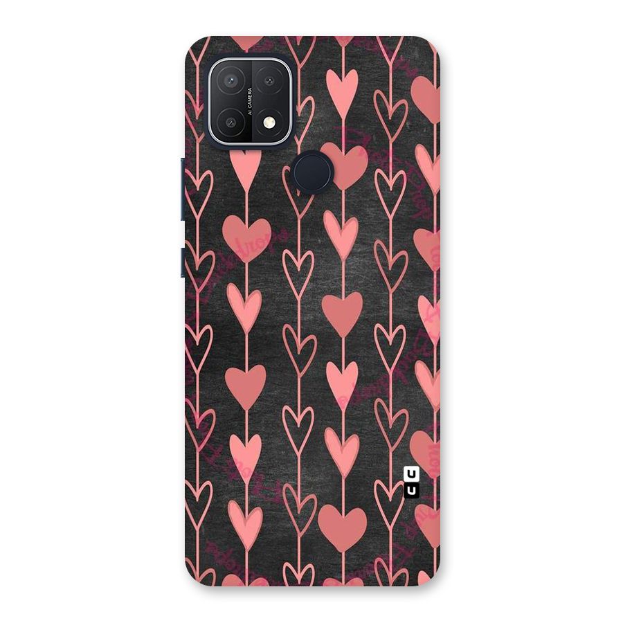 Chain Of Hearts Back Case for Oppo A15