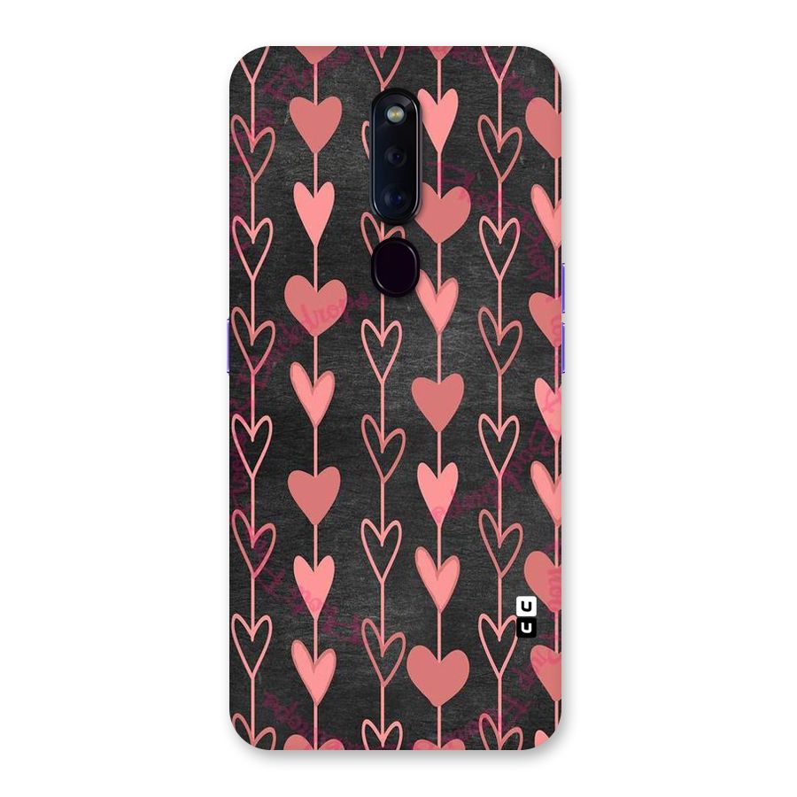Chain Of Hearts Back Case for Oppo F11 Pro
