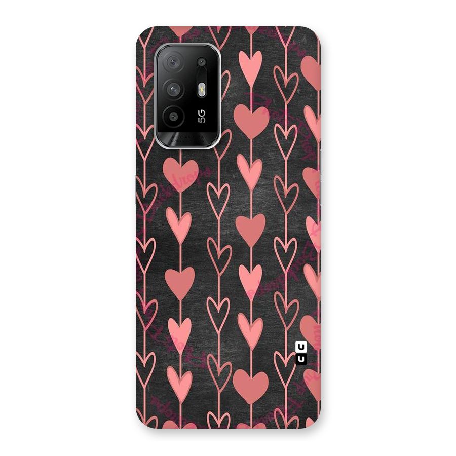 Chain Of Hearts Back Case for Oppo F19 Pro Plus 5G