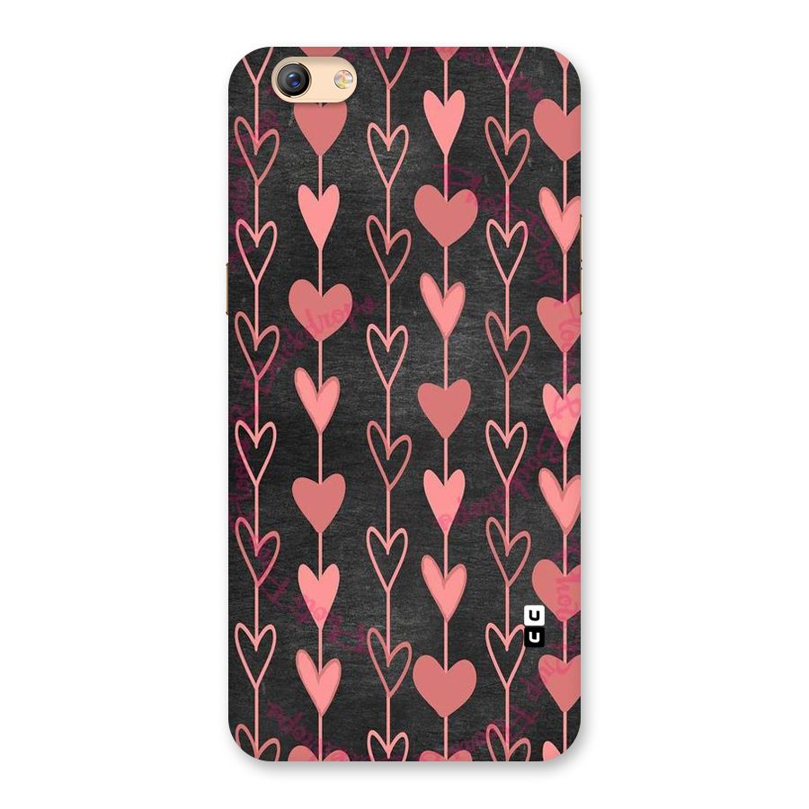 Chain Of Hearts Back Case for Oppo F3 Plus