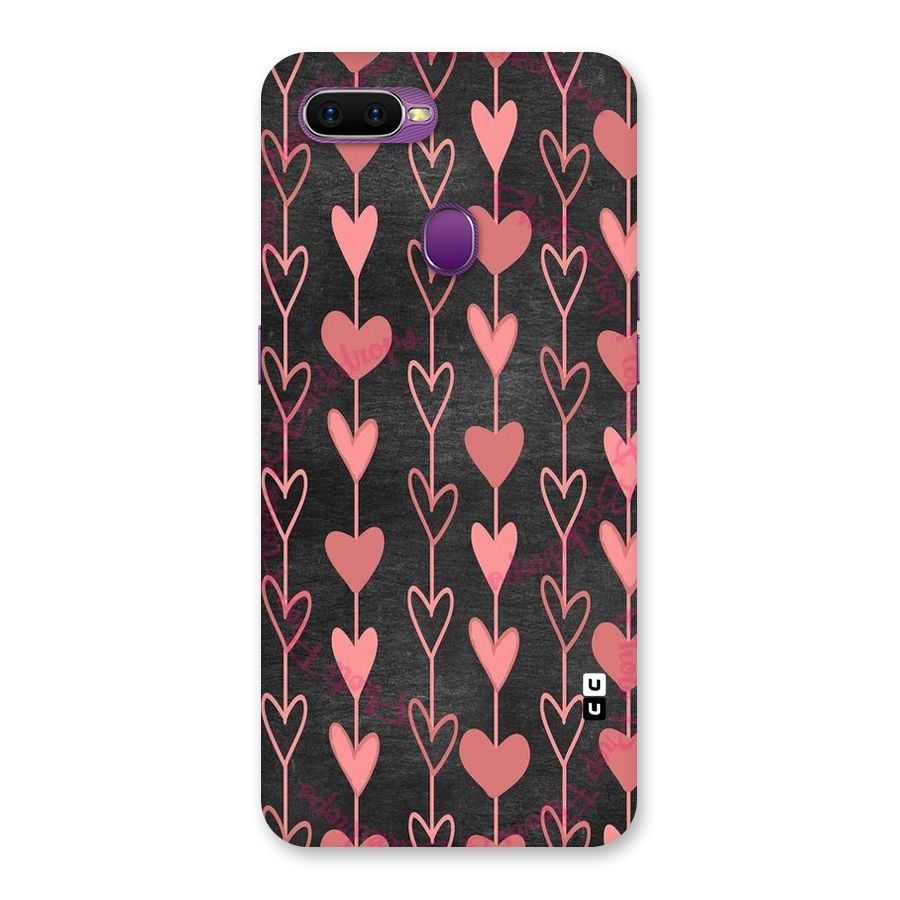 Chain Of Hearts Back Case for Oppo F9