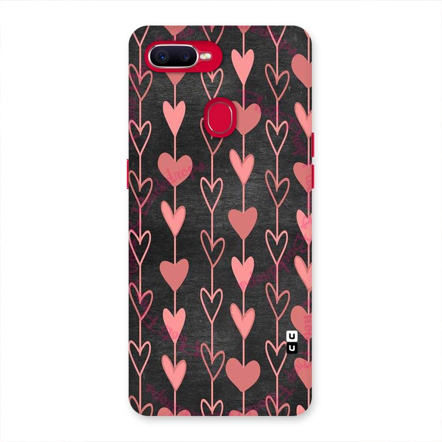 Chain Of Hearts Back Case for Oppo F9 Pro