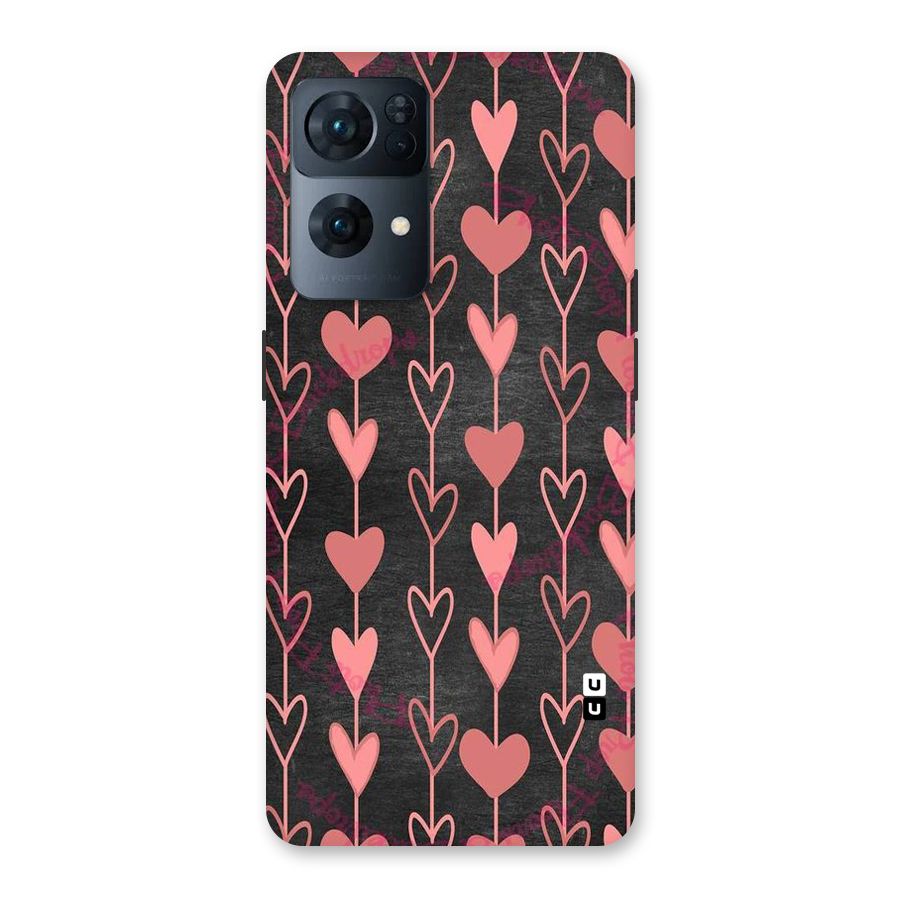 Chain Of Hearts Back Case for Oppo Reno7 Pro 5G