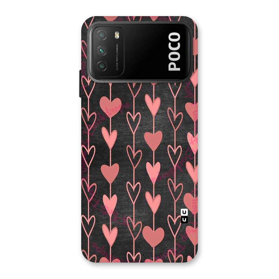 Chain Of Hearts Back Case for Poco M3