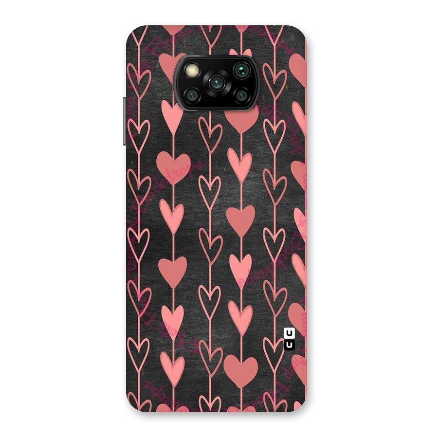 Chain Of Hearts Back Case for Poco X3
