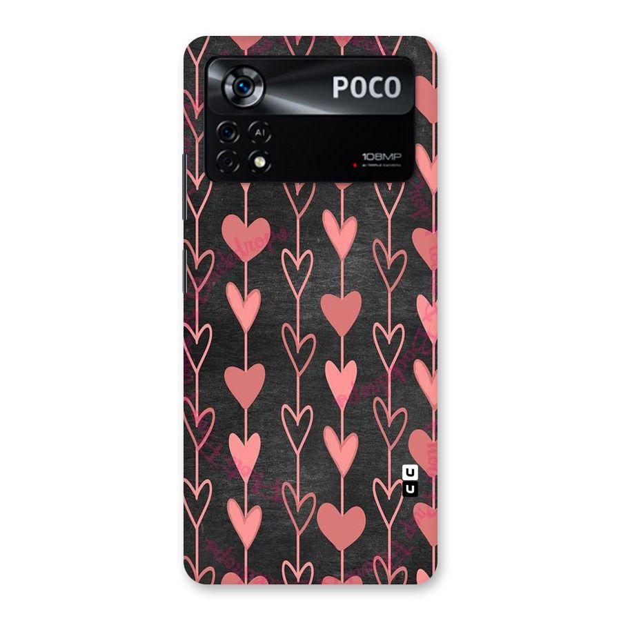 Chain Of Hearts Back Case for Poco X4 Pro 5G
