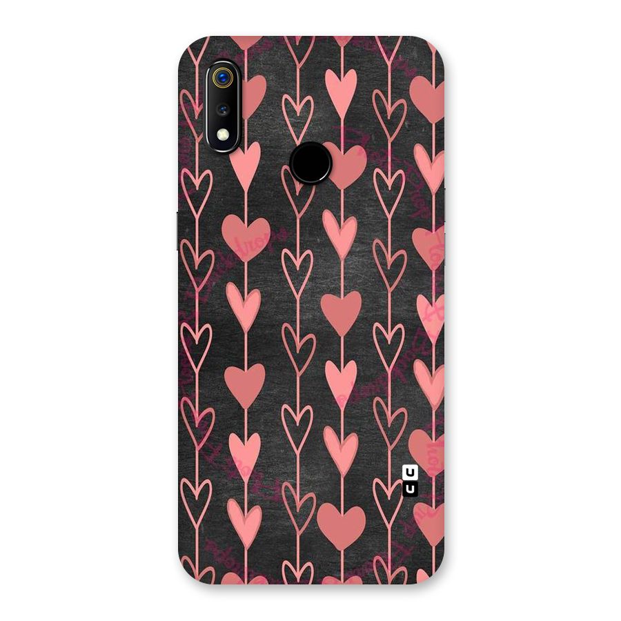 Chain Of Hearts Back Case for Realme 3