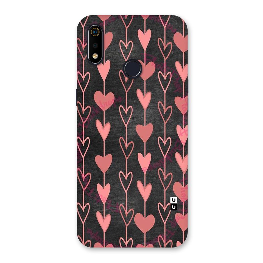 Chain Of Hearts Back Case for Realme 3i