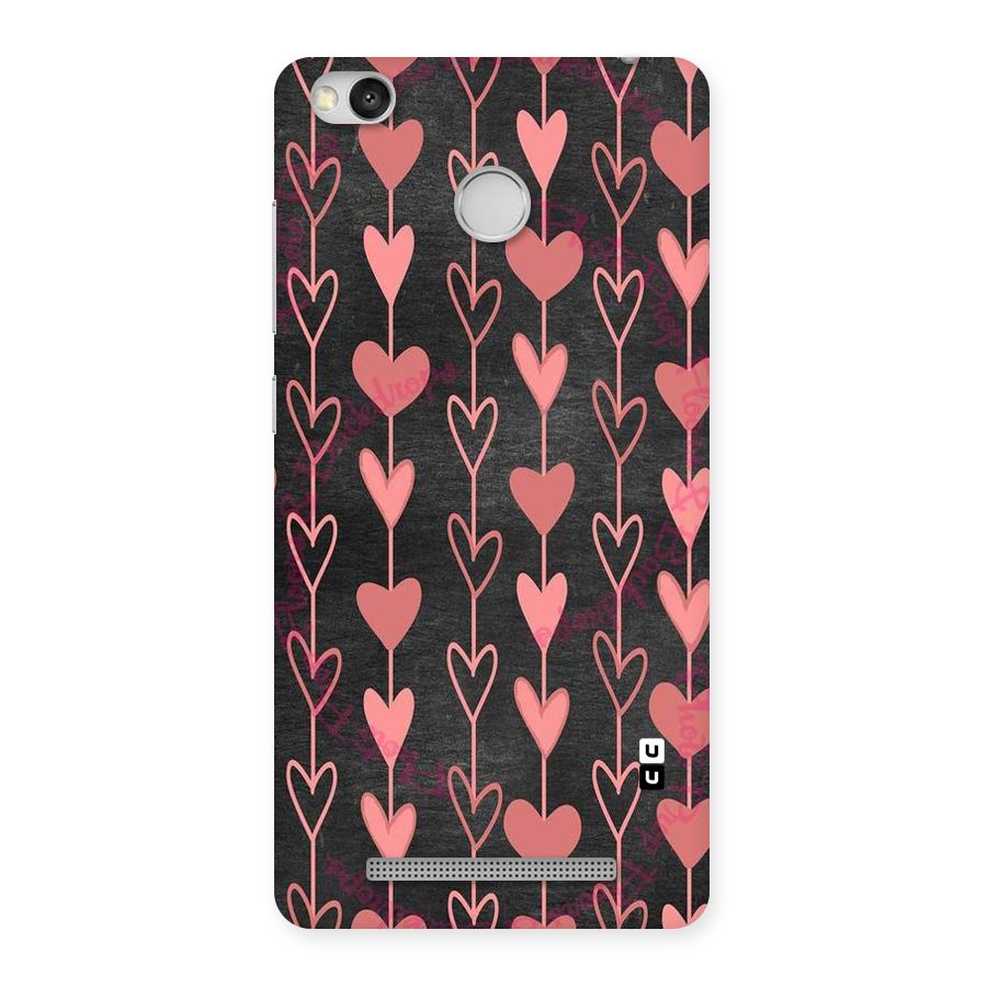 Chain Of Hearts Back Case for Redmi 3S Prime