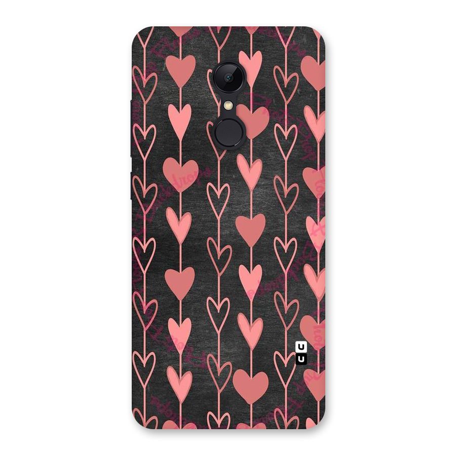 Chain Of Hearts Back Case for Redmi 5
