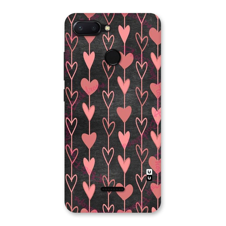 Chain Of Hearts Back Case for Redmi 6