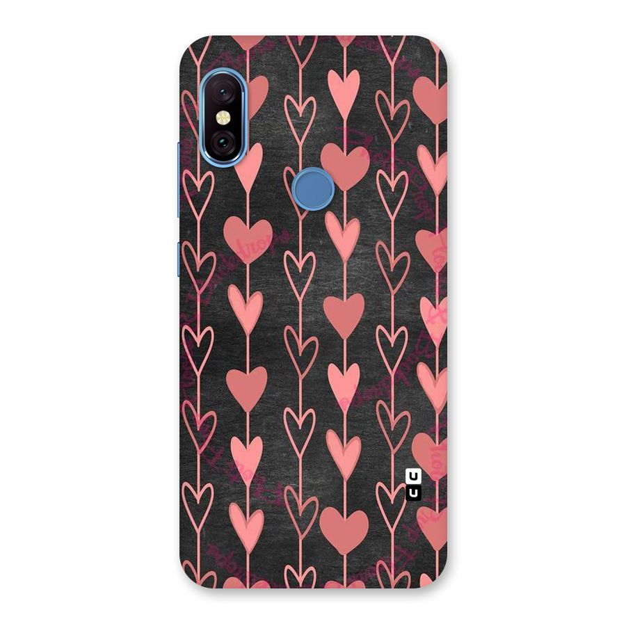 Chain Of Hearts Back Case for Redmi Note 6 Pro