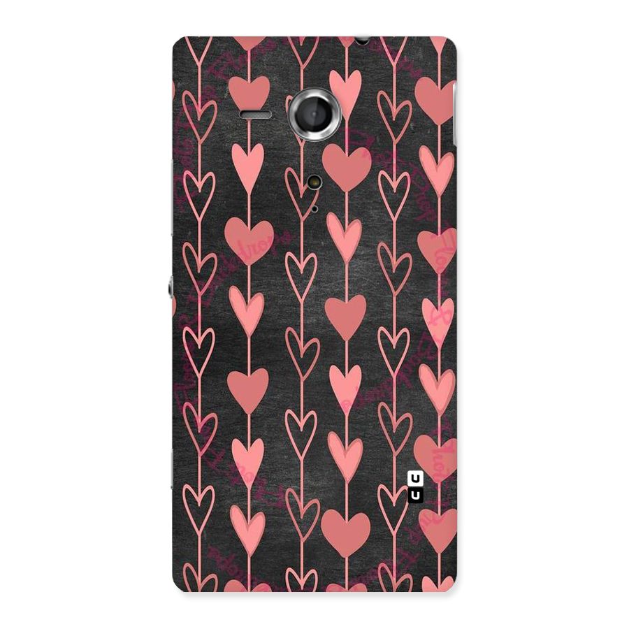 Chain Of Hearts Back Case for Sony Xperia SP