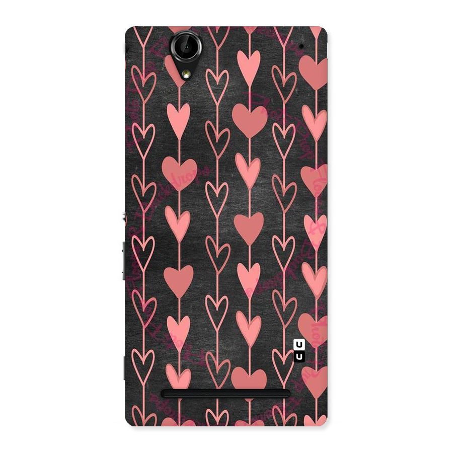 Chain Of Hearts Back Case for Sony Xperia T2