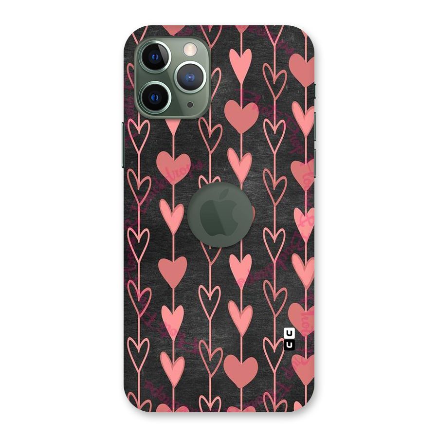 Chain Of Hearts Back Case for iPhone 11 Pro Logo  Cut