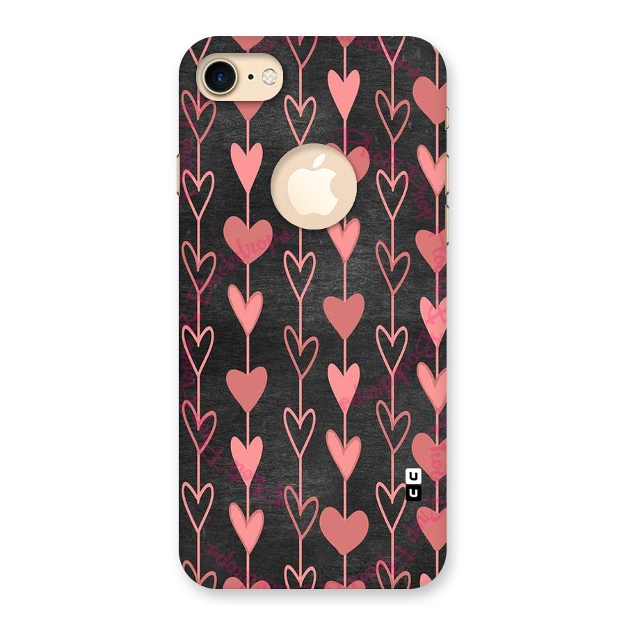Chain Of Hearts Back Case for iPhone 7 Logo Cut