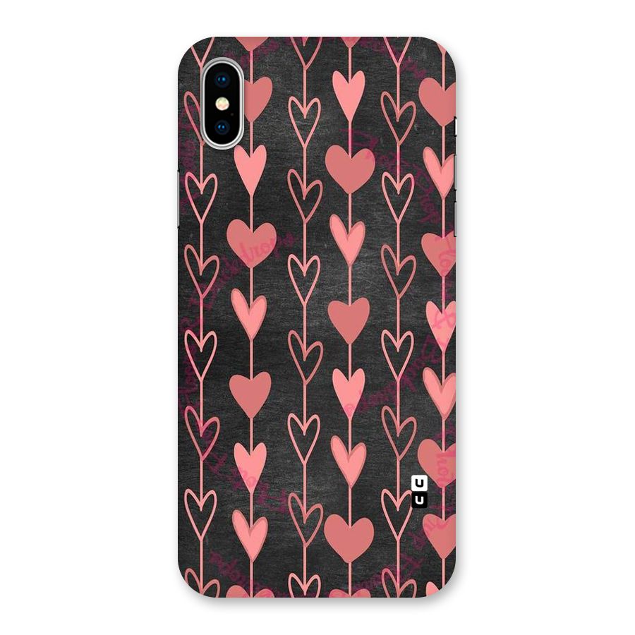 Chain Of Hearts Back Case for iPhone XS