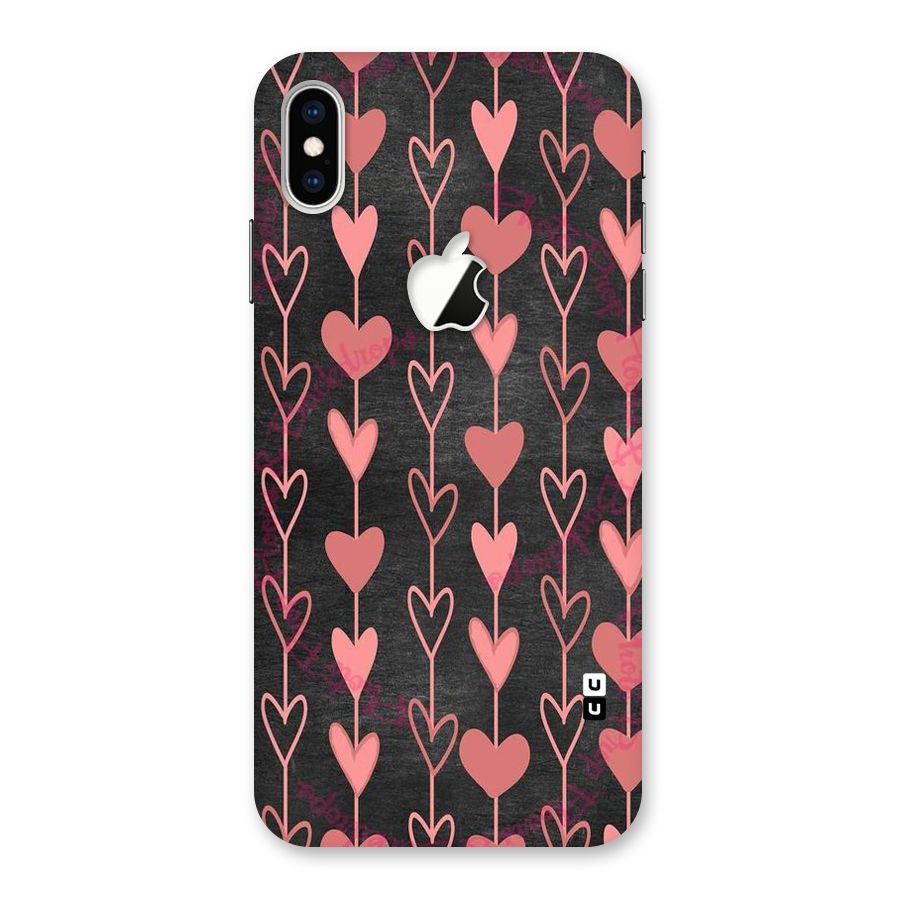 Chain Of Hearts Back Case for iPhone XS Max Apple Cut