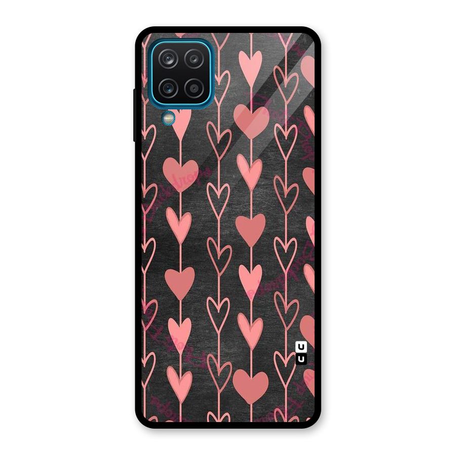 Chain Of Hearts Glass Back Case for Galaxy A12