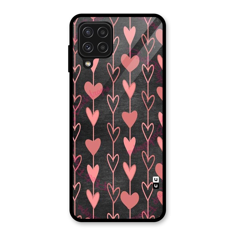 Chain Of Hearts Glass Back Case for Galaxy A22 4G