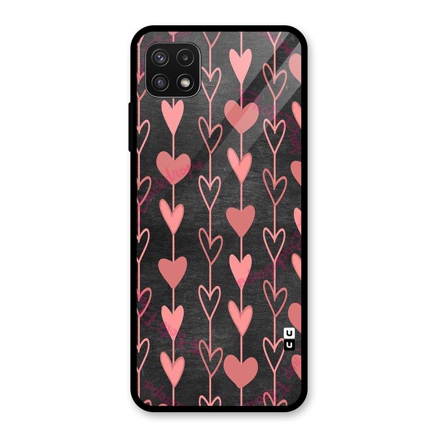 Chain Of Hearts Glass Back Case for Galaxy A22 5G