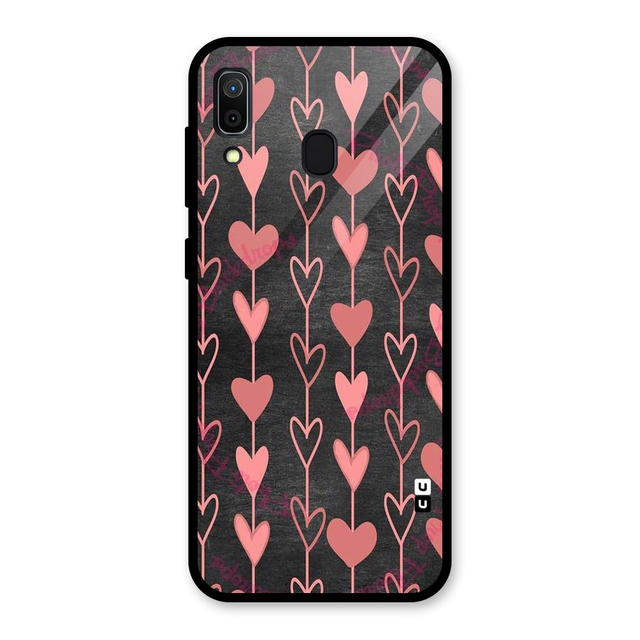 Chain Of Hearts Glass Back Case for Galaxy A30