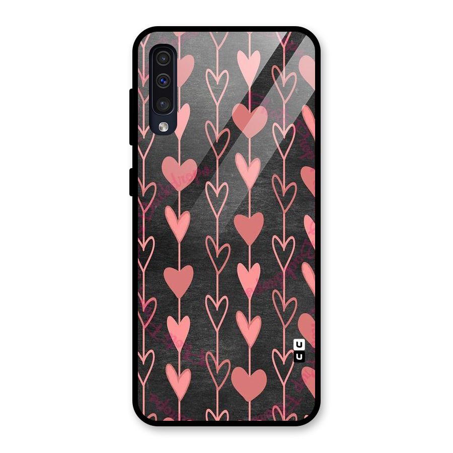 Chain Of Hearts Glass Back Case for Galaxy A30s