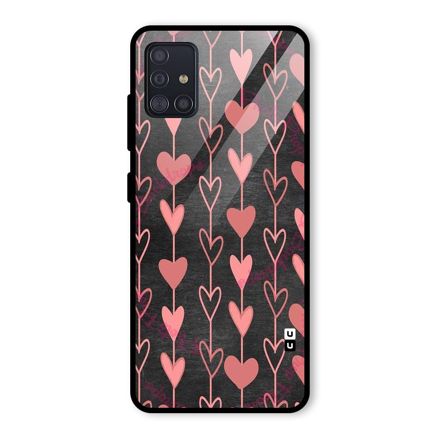 Chain Of Hearts Glass Back Case for Galaxy A51