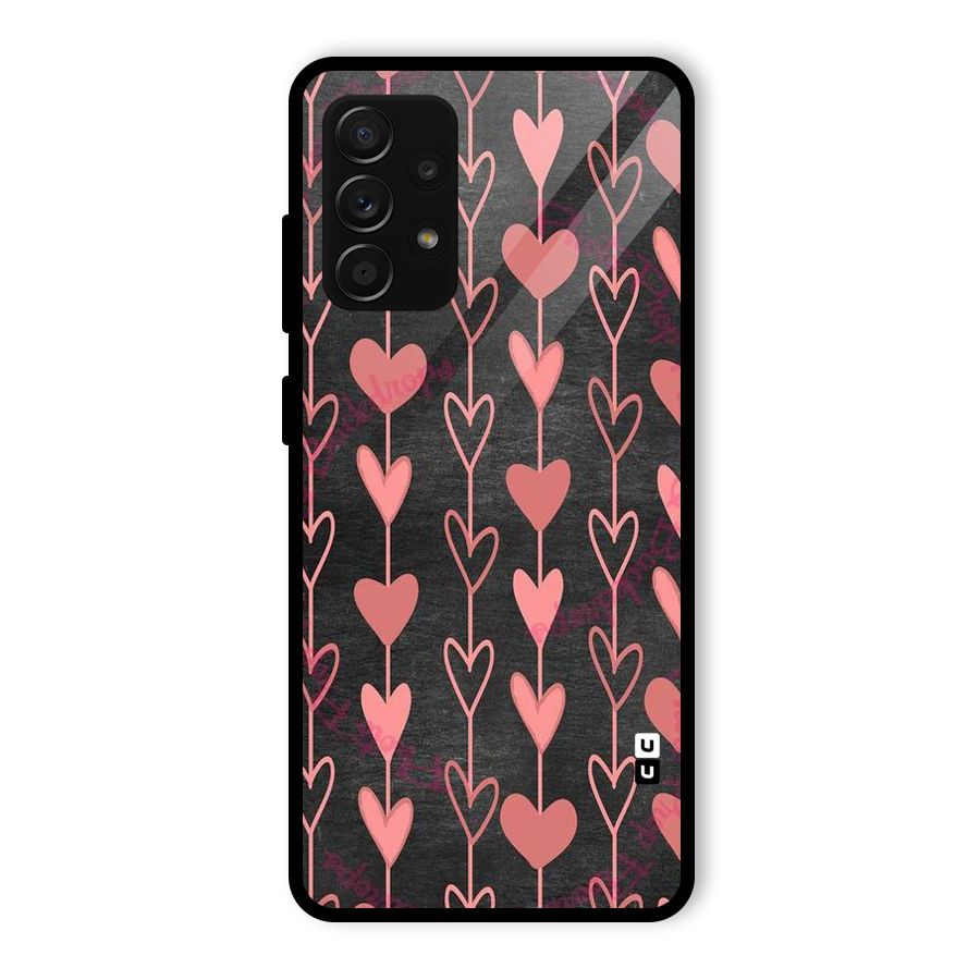 Chain Of Hearts Glass Back Case for Galaxy A53 5G