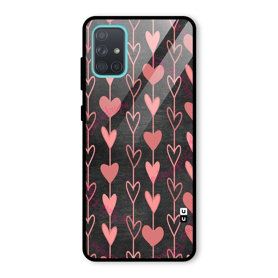 Chain Of Hearts Glass Back Case for Galaxy A71