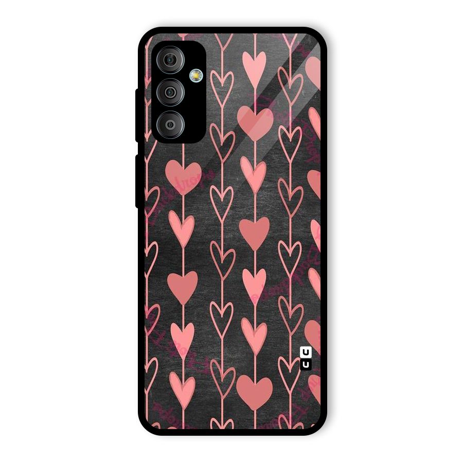 Chain Of Hearts Glass Back Case for Galaxy F23