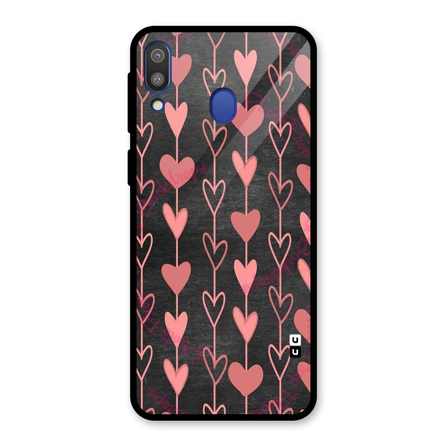 Chain Of Hearts Glass Back Case for Galaxy M20