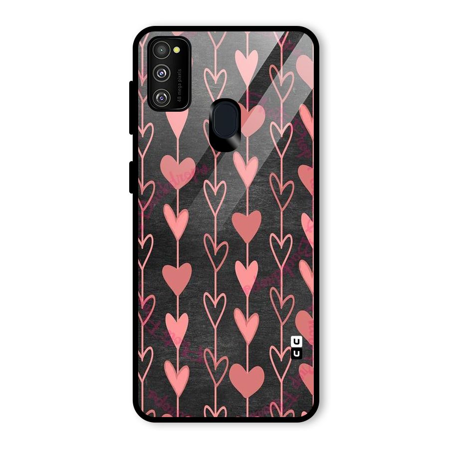 Chain Of Hearts Glass Back Case for Galaxy M30s