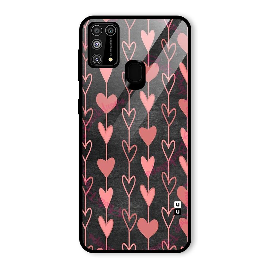 Chain Of Hearts Glass Back Case for Galaxy M31