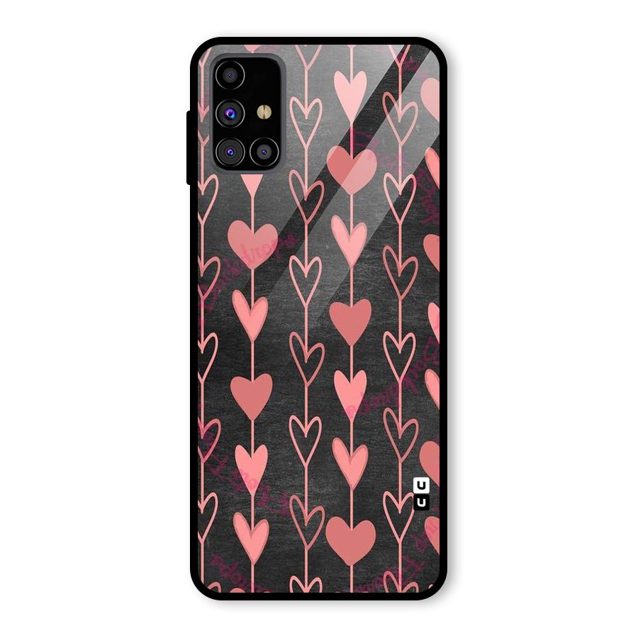 Chain Of Hearts Glass Back Case for Galaxy M31s