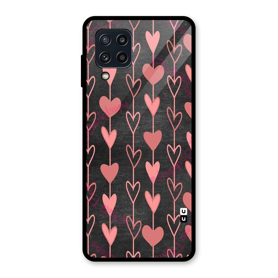 Chain Of Hearts Glass Back Case for Galaxy M32